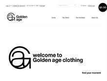 Tablet Screenshot of goldenageclothing.com